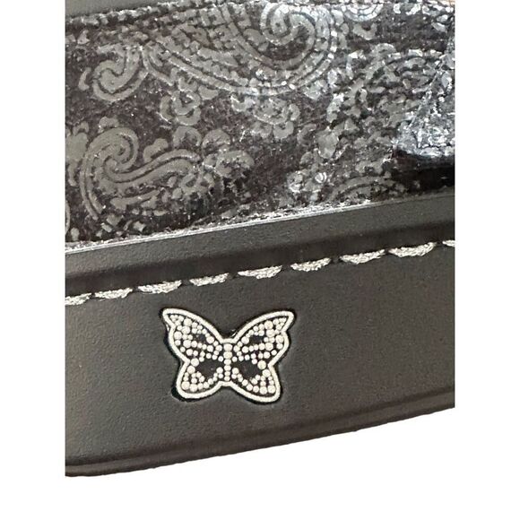 Alegria Dayna Black Paisley Mary Jane Shoes Size 37 WIDE. US Size 7 - 7 1/2 WIDE - Picture 10 of 11